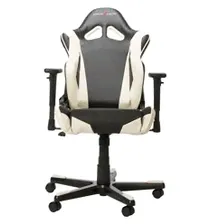 Игровое кресло DXRacer OH/RE0/NW Racing Series, экокожа, цвет черный/белый