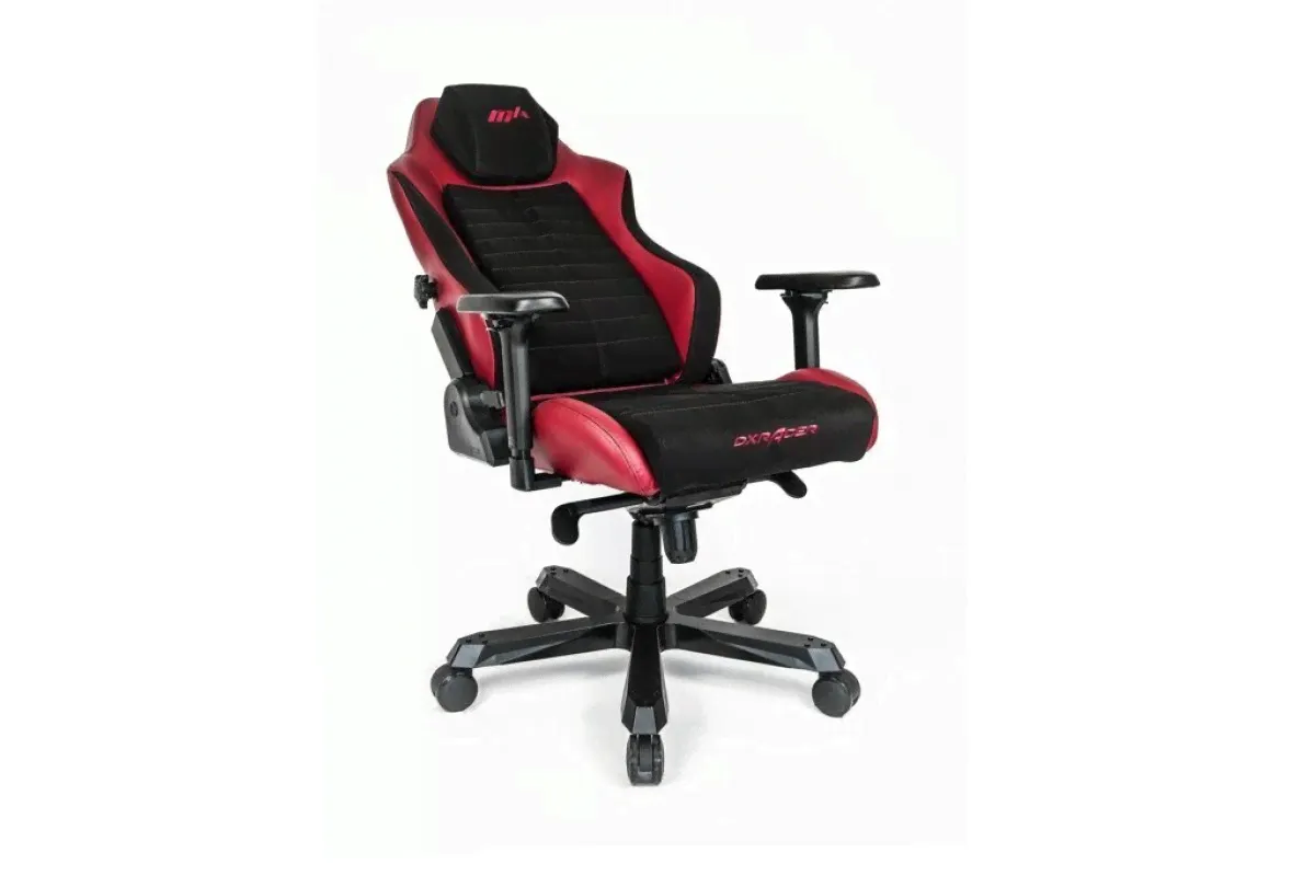 Игровое кресло DXRacer Master Iron DMC/IA237S/NR компьютерное, до 125 кг, 4D, до 170 градусов, экокожа/замша, металл, цвет черный/красный-3