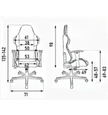 Игровое кресло DXRacer OH/K99/N King Series, экокожа, цвет черный