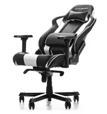 Игровое кресло DXRacer OH/K99/NW King Series, экокожа, цвет черный/белый