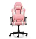 Игровое кресло DXRacer OH/P132/PW Prince Series, экокожа, цвет розовый/белый